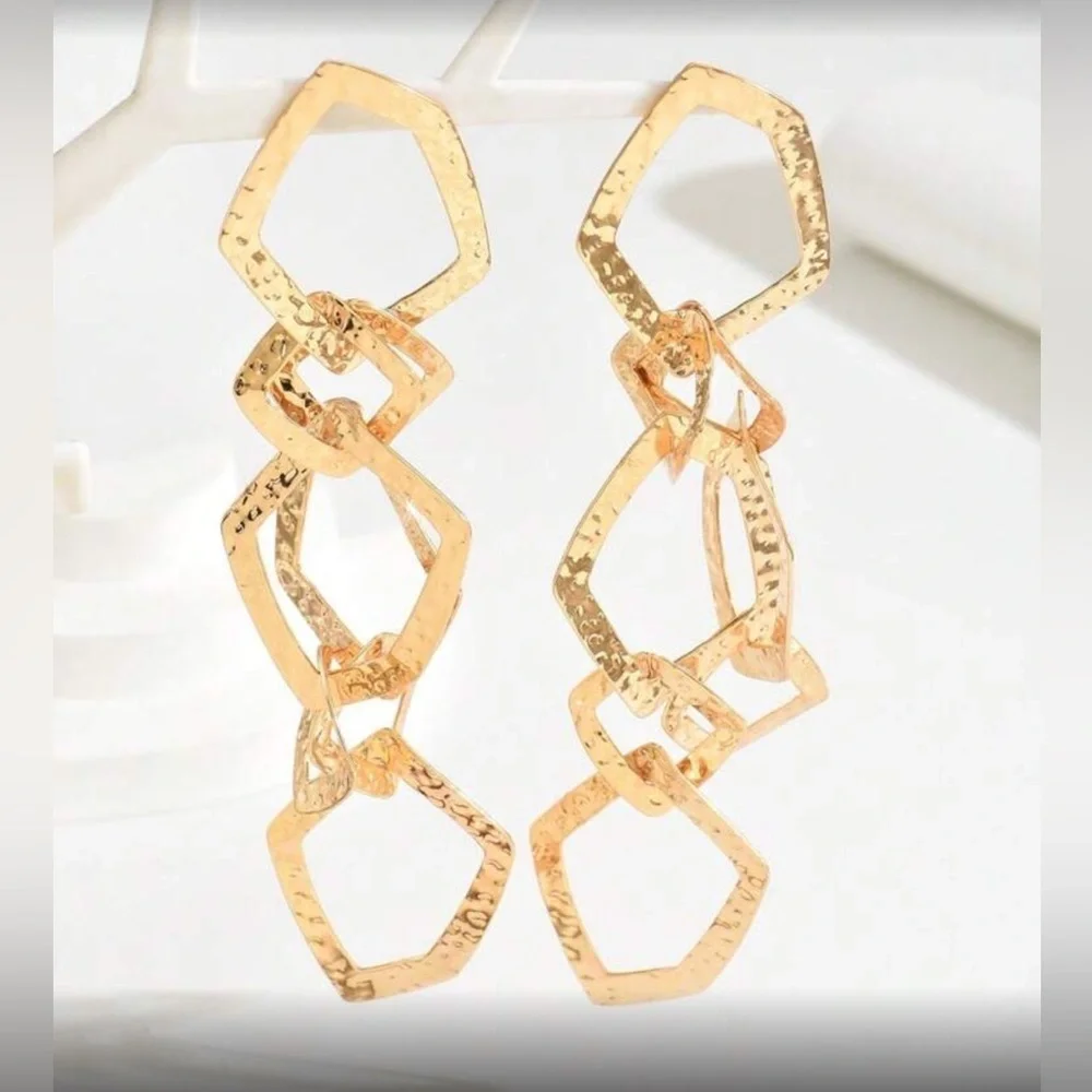 ✨NEW Elegant Gold tone Bohemian Tribal Hypoallergenic Earrings